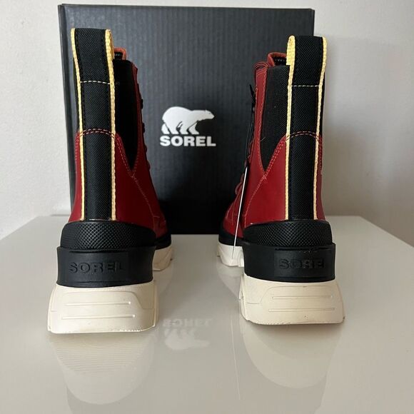 Sorel Women's Brex Lace -Up Waterproof Boots Red/Black - Picture 5 of 8